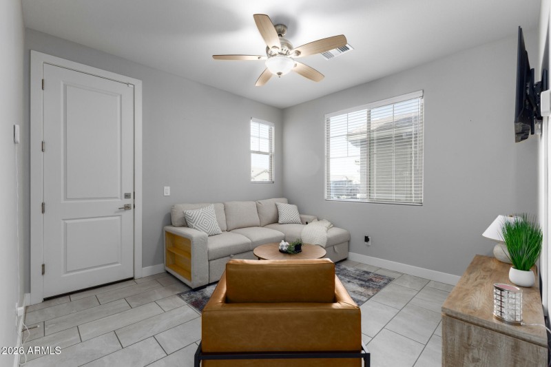 Bonus room with large seating area