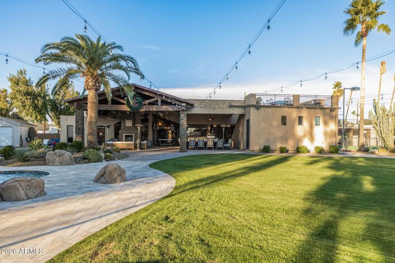 Expansive Backyard with Outdoor Kitchen