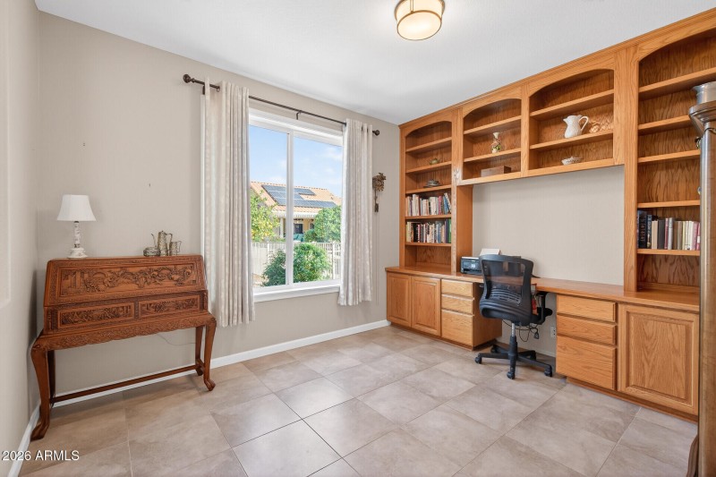 Den with bult in desk