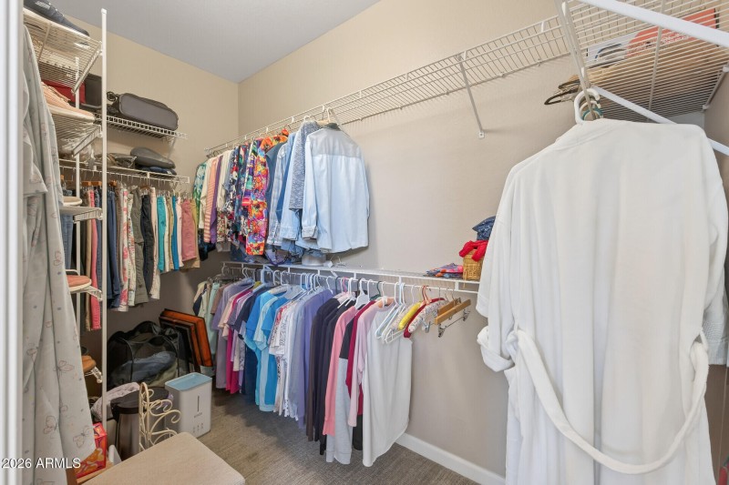 Walk-in Closet in primary bedroom