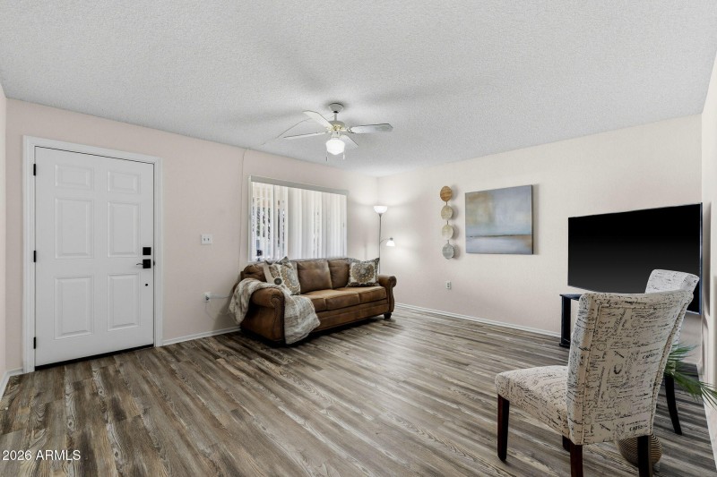 Living room and front door