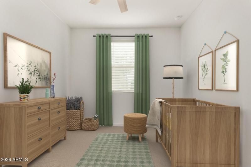 Virtually staged nursery