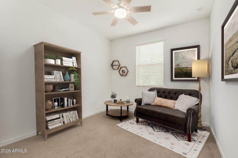 Staged as a reading room