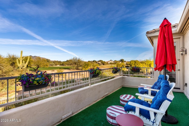 Balcony off the primary