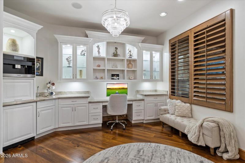 Primary Bedroom Coffee Bar & Desk Area