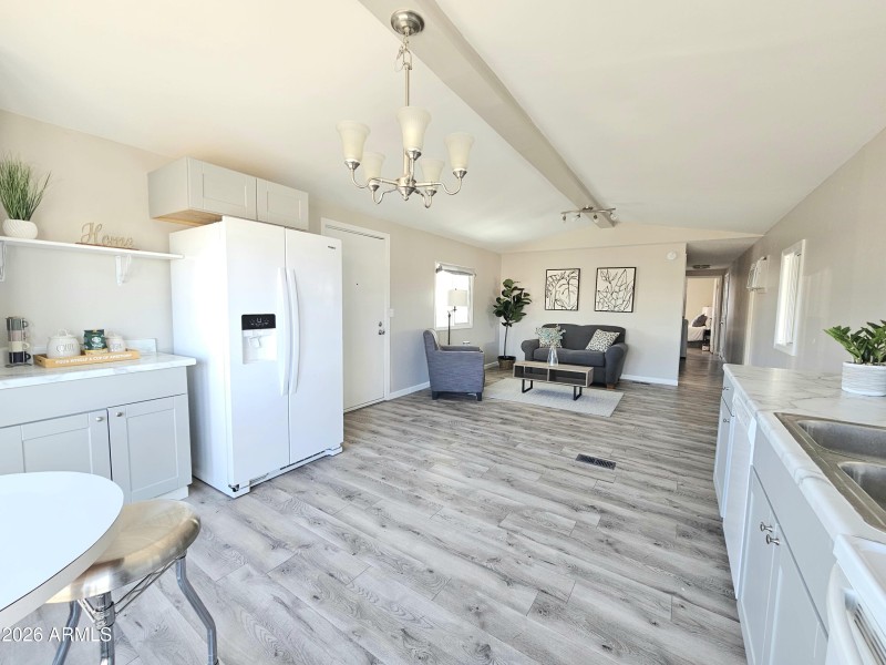 Kitchen view to Living Room