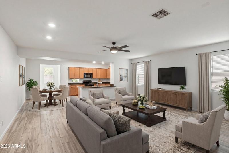 06-Family to Kitchen [Virtually Staged]