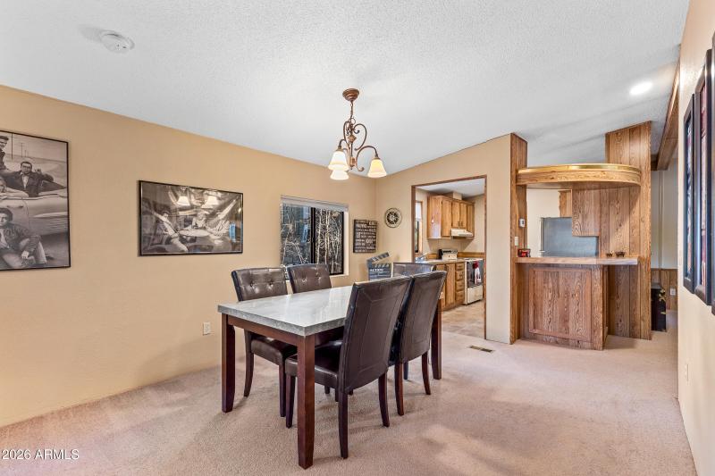 Dining area off the kitchen