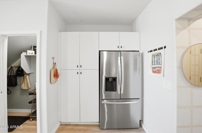 Cabinets + Fridge