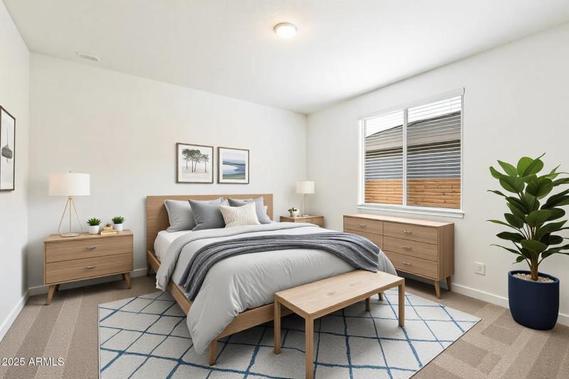 Guest bedroom virtually staged 2