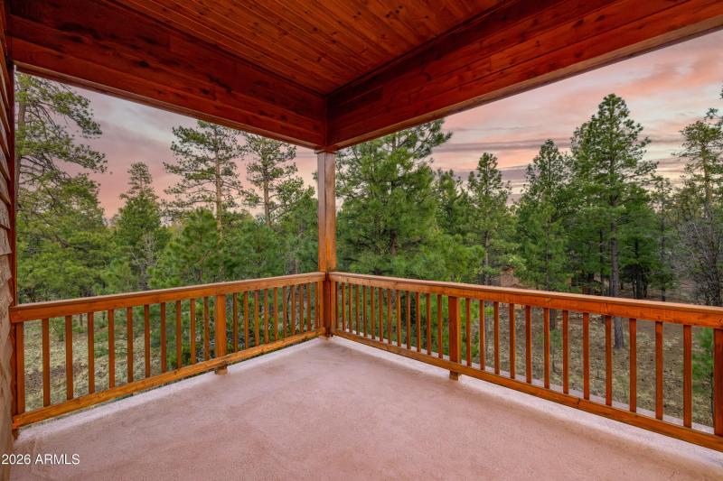 Covered deck with views