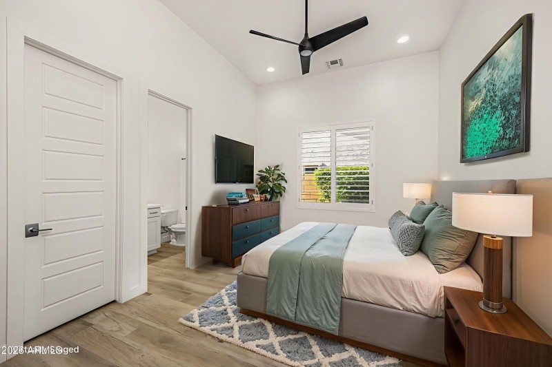 Double Door Bedroom Staged