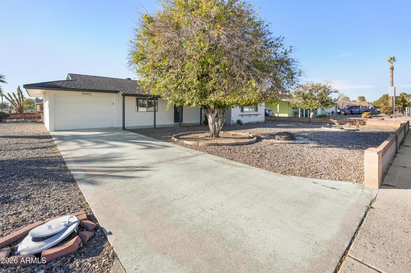Extended Driveway w 1 car garage