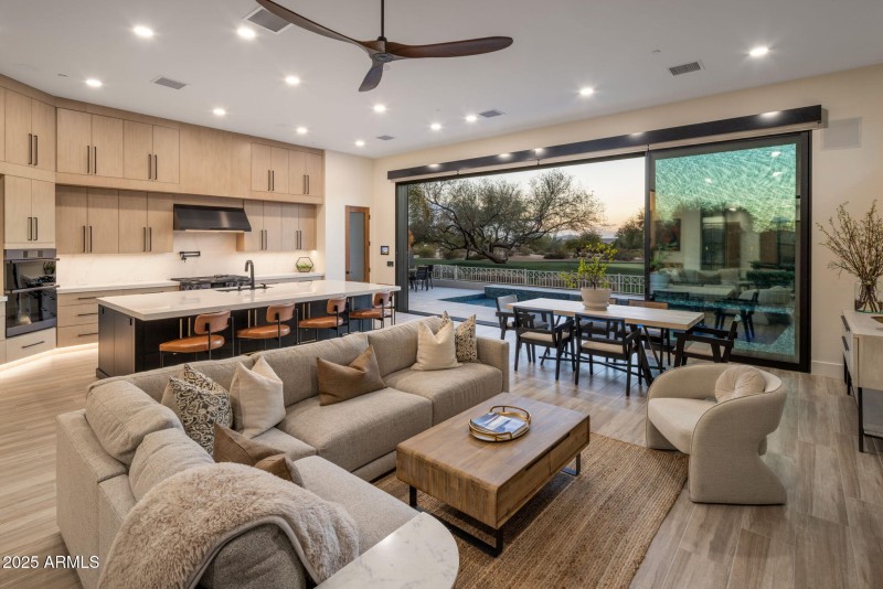Open Concept Family Room to Kitchen