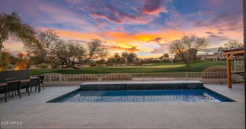 Private Backyard with Sunset View