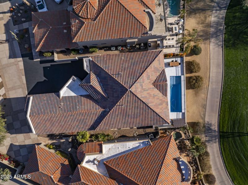 Aerial View of Home on Golf Course