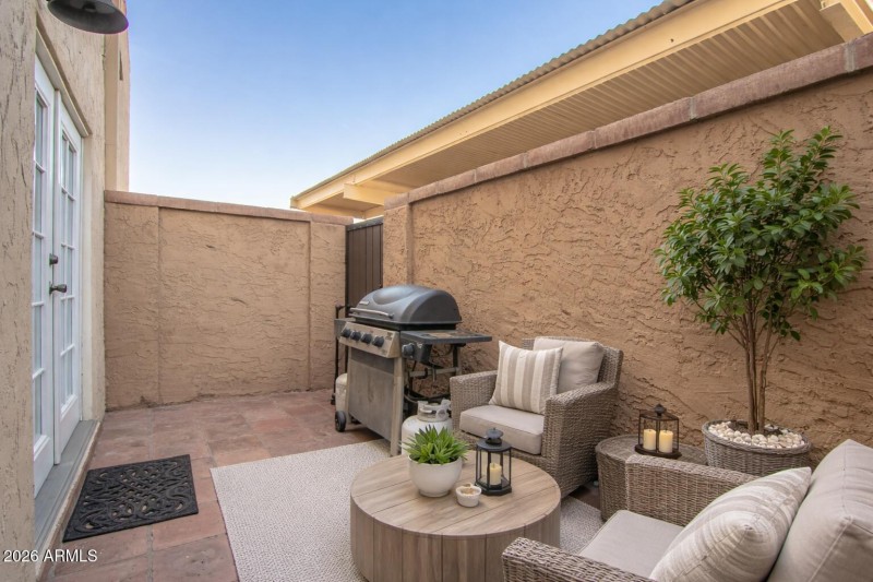 Patio retreat with comfortable seating