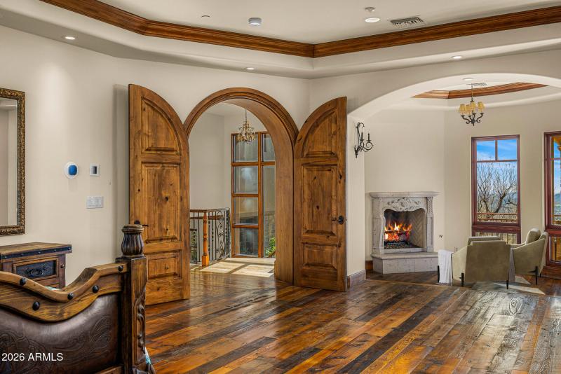 primary suite virtually staged