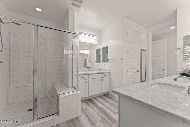 Large walk in shower