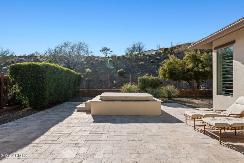 Very private backyard