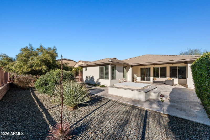 Large fenced backyard