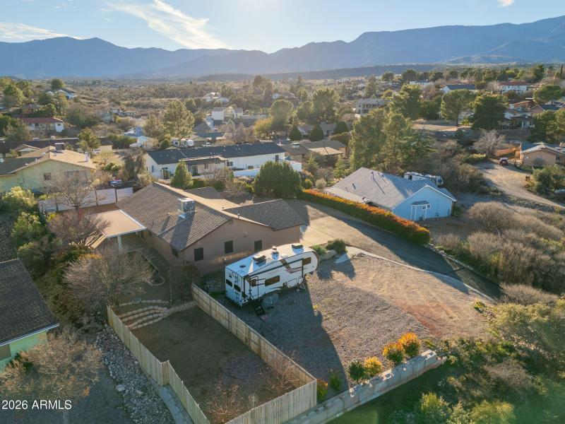 Aerial Of parking and house