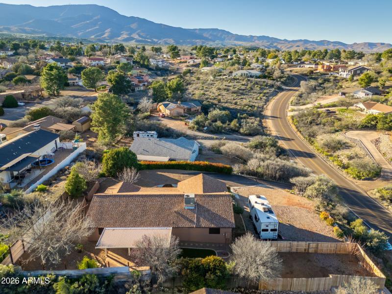 Aerial Of parking and house