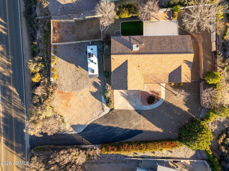 Aerial of house
