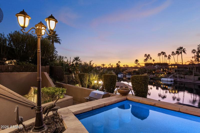 Patio Views at Twilight