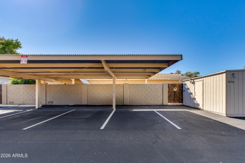 Three parking spaces