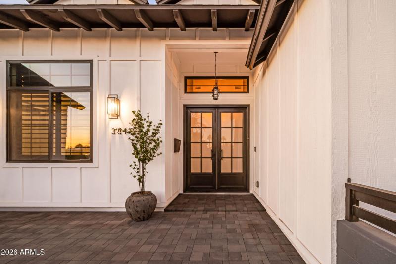 Dramatic Custom Double-Entry Metal Door