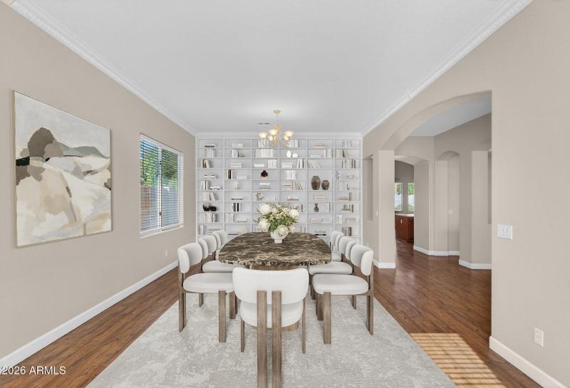 formal dinning room _ library