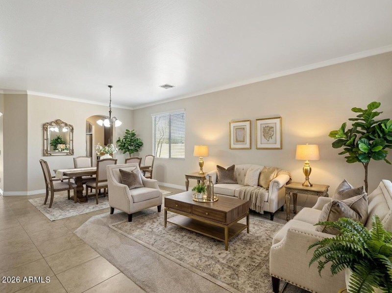 Living Room-Dining-Virtually staged