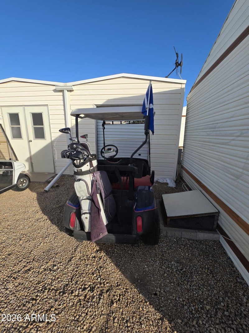 Golf Cart and Shed