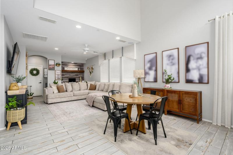 Generous living/dining space