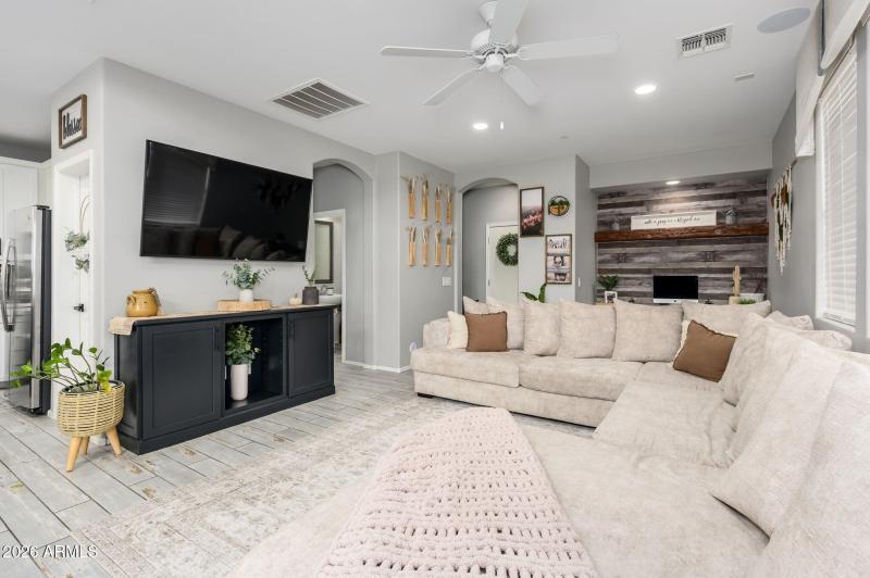 Living Room and Back Office Space