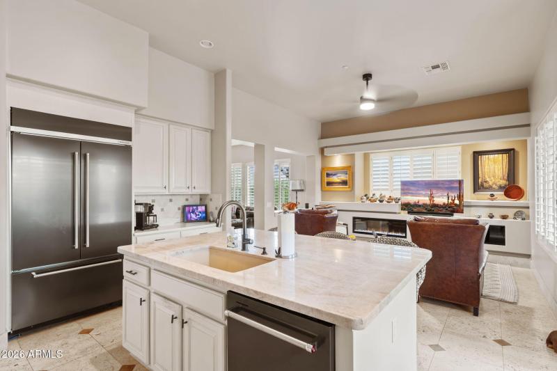 opens to family room