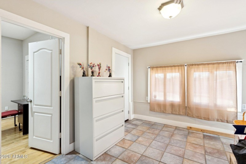 Eating area and office off kitchen