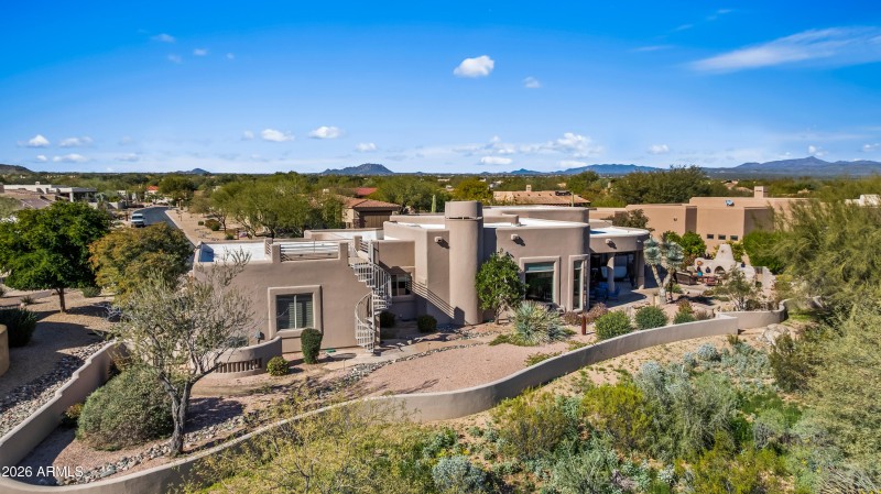 Aerial view of house