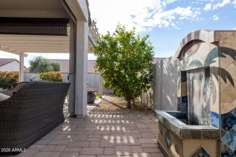 16375 W Whitton Ave. side patio fountain