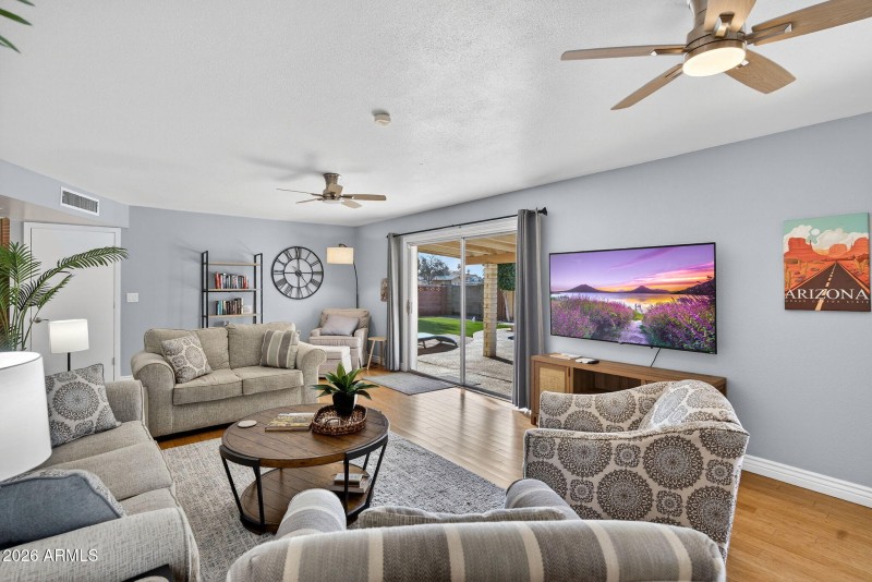 Natural light, overlooking the pool