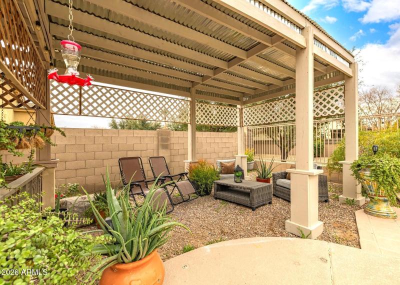 Pergola adjacent View Fence