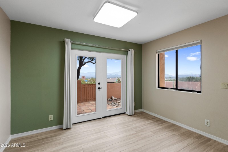 Formal dining with exit to patio