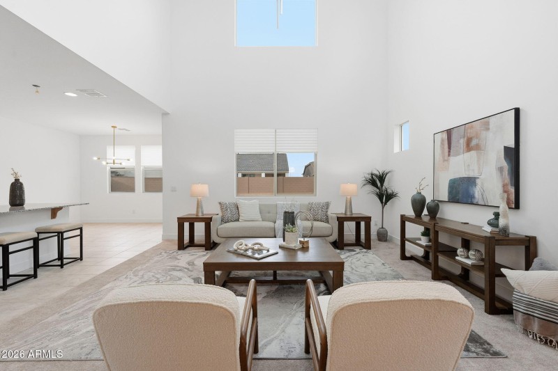 Living Room - Vaulted Ceilings!