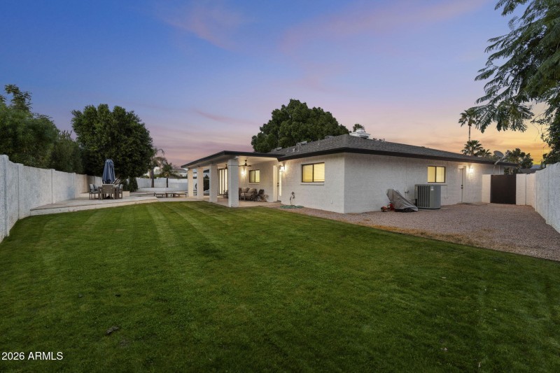 Expansive Backyard Lawn