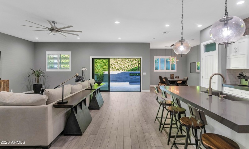 Living Room Opens to Backyard