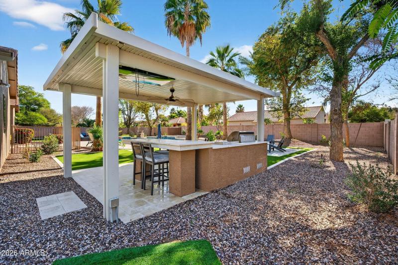 Covered outdoor kitchen