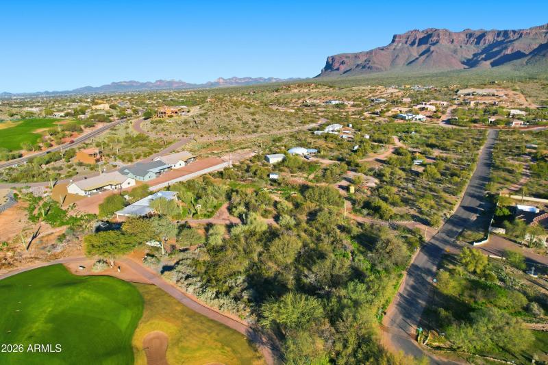 Drone photo, Golf Course and Mountain