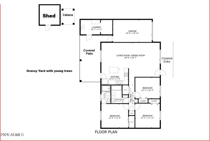 Floorplan with words