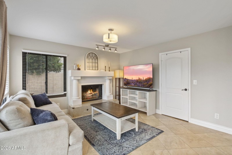 great room with fireplace